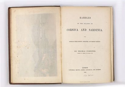 FORESTER, THOMAS Rambles in the islands of Corsica and Sardinia. Londres, Longman,...