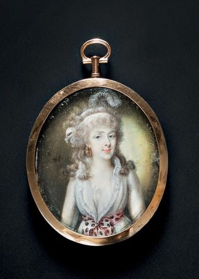 ANTOINE-CLAUDE FLEURY (ACTIF ENTRE 1790 ET 1822) 
Portrait de la duchesse d'Angoulême,...