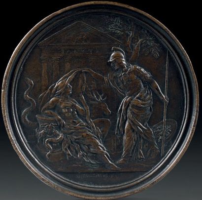 MASSIMILIANO SOLDANI BENZI (1656-1740) 
Francesco REDI MÉDAILLE en bronze
Belle médaille...