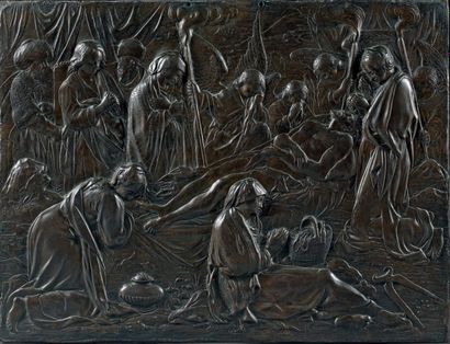ZACHARIAS LENCKER (MORT EN 1612) 
Déploration
PLAQUE en bronze à patine brun clair.
Belle...