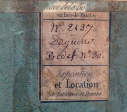 Louis DAGUERRE (1787-1851) 
Fantaisie (vers 1827)
Dessin-fumée
Signé sur son montage...