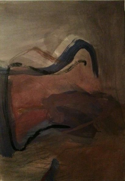 ATASSI (né en 1950) Gouache sur papier marouflee sur toile
35x50cm