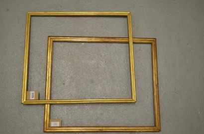 null Baguette en bois mouluré et doré. Époque Louis XVI. 42,7 x 51,1 cm - Profil:...