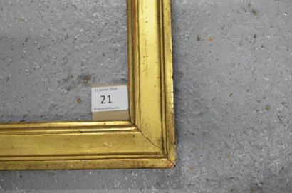 null Baguette en chêne mouluré et doré. Époque Louis XVI (redorée).45 x 59 cm - Profil:...