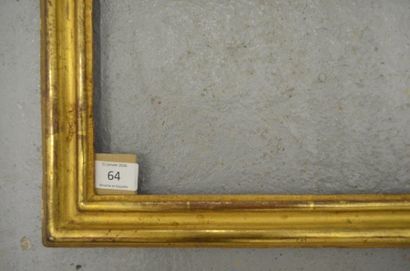 null Baguette en bois mouluré et doré. Époque Louis XV. 18,4 x 35 cm - Profil: 4...