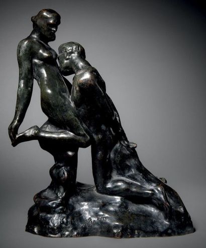 Auguste RODIN (1840-1917) L'éternelle Idole
Moyen modèle
Bronze à patine noire nuancée...