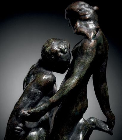 Auguste RODIN (1840-1917) L'éternelle Idole
Moyen modèle
Bronze à patine noire nuancée...