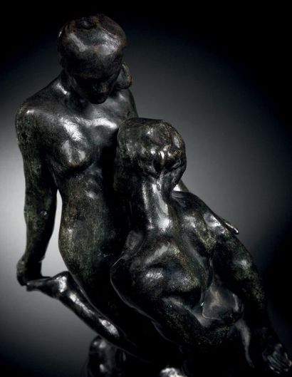 Auguste RODIN (1840-1917) L'éternelle Idole
Moyen modèle
Bronze à patine noire nuancée...