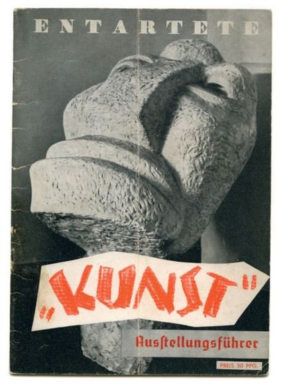 null ART DÉGÉNÉRÉ. ENTARTE KUNST.
Austellungführer, Berlin, [1937]. In-8, couverture...