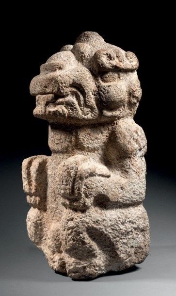 null FÉLIN ACCROUPI CULTURE MAYA, GUATEMALA CLASSIQUE ANCIEN, 300-600 AP. J.-C.
Pierre...