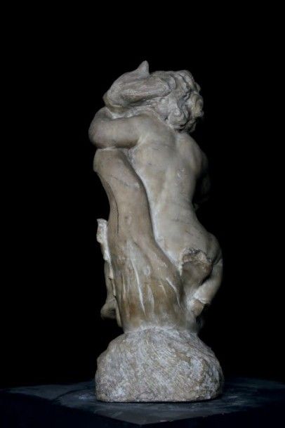 Dans le goût du XVIIe siècle Putto chevauchant un hippocampe
Sculpture en marbre...