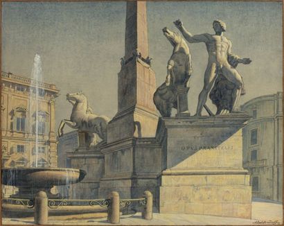 André Iacovlevitch BELOBORODOFF (1886-1965) Vue de Rome, le Quirinal
Aquarelle signée...