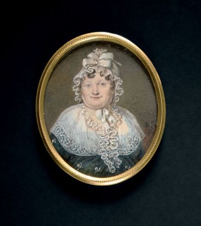 Jean-Jacques de LUSSE (1758-1833) Portrait de madame Lambert de la Vannerie en buste,...
