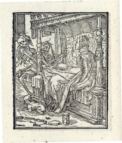 HOLBEIN (Hans) Imagines mortis. Cologne, Héritiers Arnold Birckmann, 1557. In-8,...