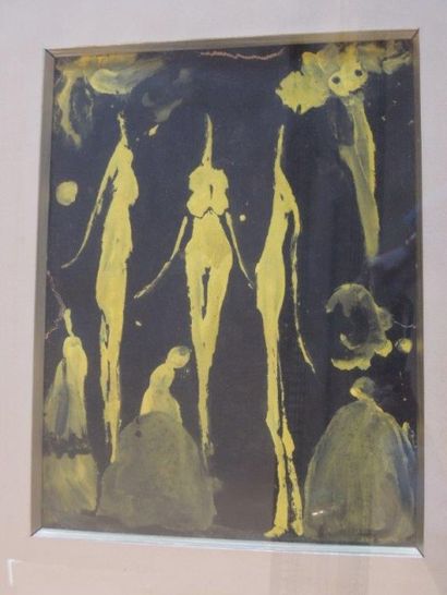 Eugène GABRITSCHEVSKY (1893-1979) 
Femmes nues sur fond noir
Gouache sur papier
33...