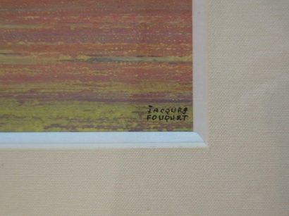 Jacques FOUQUET (1902-1981) 
Composition
Gouache sur papier signée en bas à droite...