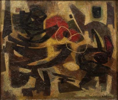 Raymond PREAUX (1916-1997) 
Composition abstraite
Huile sur toile
54 x 64 cm
Provenance:...