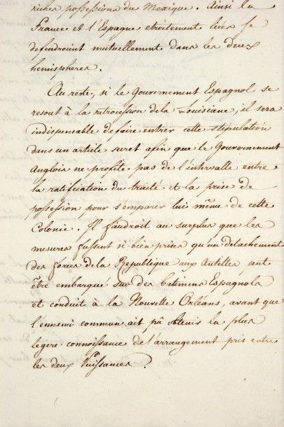 null LOUISIANE - COMITÉ DE SALUT PUBLIC- TRAITÉ DE BÂLE. 1795.
Ensemble de 3 documents:...