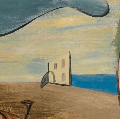LÉOPOLD SURVAGE (1879 - 1968) 
Maison au bord de la mer
Huile sur toile
Signée en...