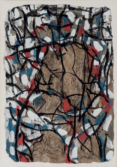 Jean-Paul RIOPELLE (1923 - 2002) 
Composition abstraite
Gouache sur papier en fibres...