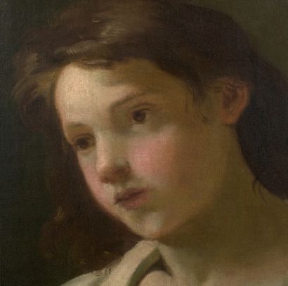 École FRANÇAISE du XVIIIe siècle 
Jeune enfant
Sur sa toile d'origine 61,5 x 50 ...