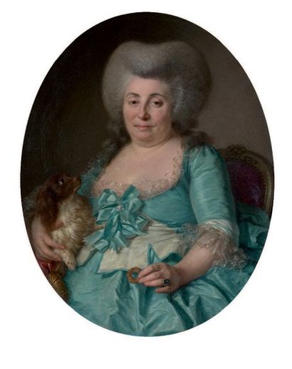 Johann Ernst HEINSIUS (Ilmenau 1731 - Erfurt 1794) 
Portrait présumé de Madame de...