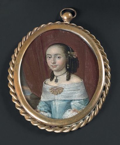 ÉCOLE HOLLANDAISE VERS 1650 
Portrait d'une dame de qualité en buste vers la gauche...