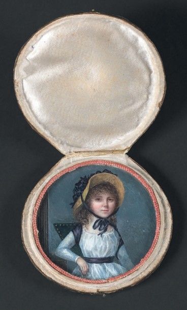 Jean-Alexandre BOQUET (Paris, 31 mars 1752 - 22 janvier 1828) 
Portrait de Mademoiselle...