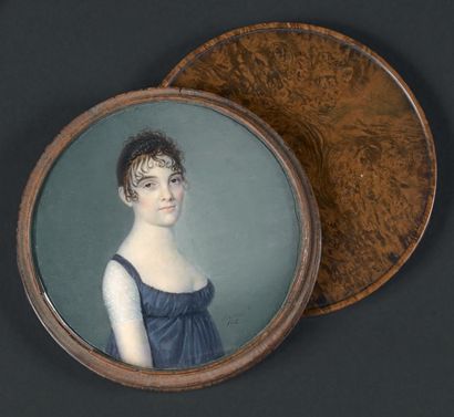 Ferdinand MACHERA (Dôle, 1776 - Lyon, 1843) 
Portrait de Mademoiselle Mary DOURRE,...