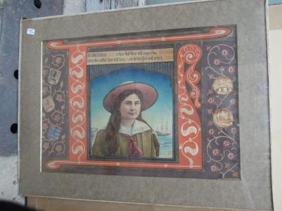 Ecole Anglaise du XIXème 
Portrait de femme
49 x 37 cm
