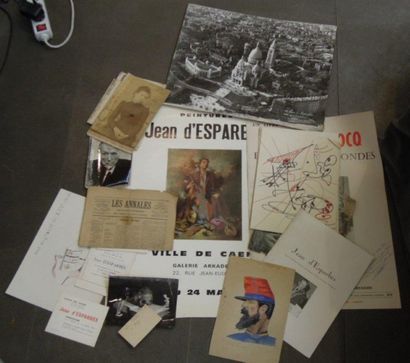 null Lot comprenant affiches d'exposition de Jean d'Esparbes
Ouvrage manuscrit "Mélange...