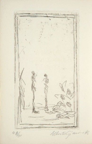 CHAR (René) - GIACOMETTI (Alberto) POÈMES DES DEUX ANNÉES 1953-1954
Paris, G.L.M.,...