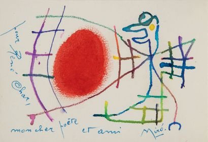 CHAR (René) - MIRÓ (Joan) NOUS AVONS
Paris, Louis Broder, 1959. In-16 oblong, en...