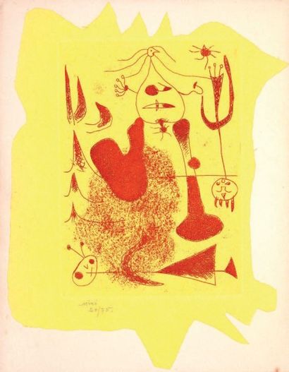 PAALEN (Alice) - MIRÓ (Joan) SABLIER COUCHÉ
Frontispice par Joan Miró. Paris, Éditions...