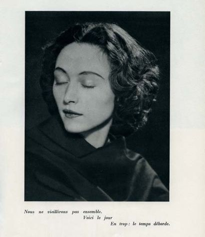 null [ÉLUARD Paul]. DESROCHES Didier. LE TEMPS DÉBORDE. Paris, Cahiers d'Art, 1947...