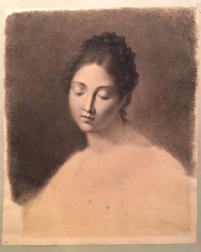 Étienne Charles LEGUAY (1762-1846) 
Portrait de femme
 Dessin signé
29 x 23,5 cm