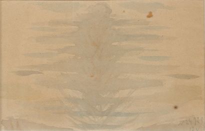SERGE CHARCHOUNE (1888-1975) Composition abstraite Aquarelle Signée au verso à l'encre...