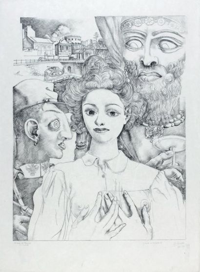 ALFRED COURMES (1898-1993) Judith et Holopherne Lithographie, 1979 20 épreuves sur...