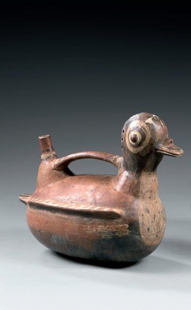 null Culture Vicus, Pérou 400 avant J.-C. à 400 après J.-C. Vase en forme de canard...