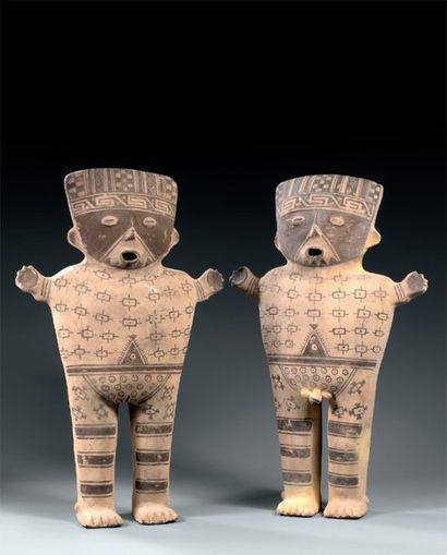 null Culture Chancay, Côte Centrale du Pérou 1000 à 1400 après J.-C. Important couple...
