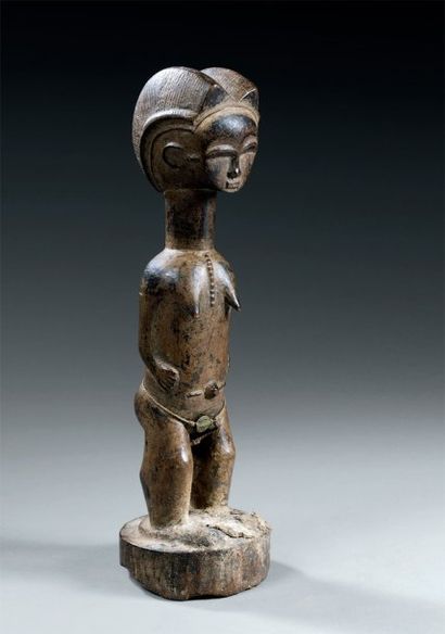 Statuette féminine dite Blolo Bla Peuple Baoulé, Côte d'Ivoire Fin XIXe - Début...