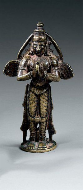null Divinité Janus Inde du sud, XVIIIe-XIXe Bronze H. 13,5 cm PROVENANCE : Collection...