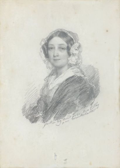 FRANZ-XAVER WINTERHALTER (MENZENSCHROAND 1805 - FRANCFORT 1873) Portrait de « Miss...