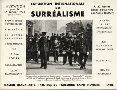 [SURRÉALISME]. [GRADIVA] Paris, [1937] ; double feuillet in-4 Rare tract publicitaire...