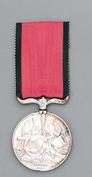 null Médaille de Crimée pour les troupes Britanniques, CRIMEA 1855, en argent, pontet...