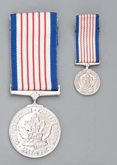 null CANADA Médaille commémorative du 125e anniversaire de la Confédération du Canada,...