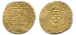 null ESPAGNE - PHILIPPE II 16 janvier 1556 - 13 septembre 1598 Quatre escudos à la...