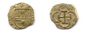 null ESPAGNE - PHILIPPE III 1598-1621 Double-escudo à la Croix de Jérusalem Séville...