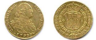 null ESPAGNE - CHARLES IV 1788-1808 4 escudos 1792 Madrid (M couronné). 13,52 g Fr...