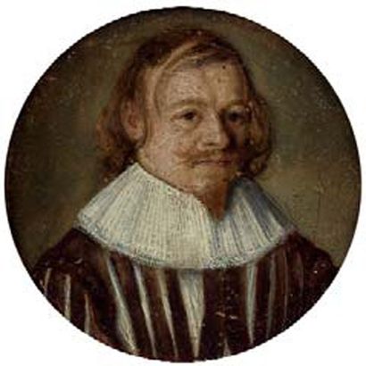 ATTRIBUE À MICHEL DUCATEL (1644-1686) Portrait d'homme, âgé de 32 ans Huile sur cuivre,...